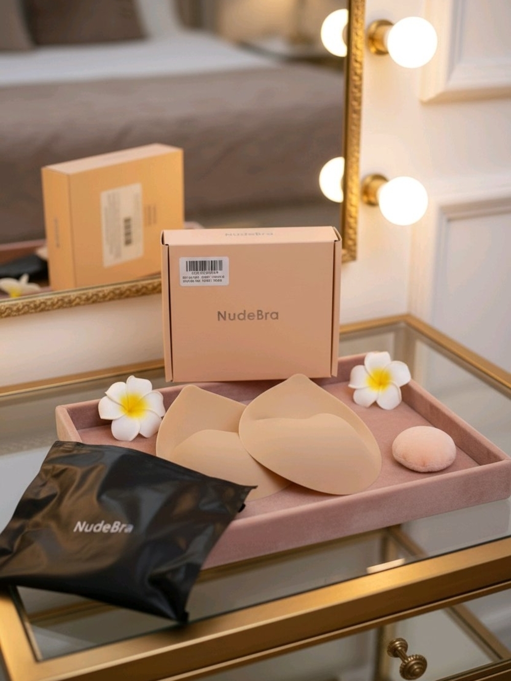 Adhesive Silicone Strapless Bra Pads - Nude